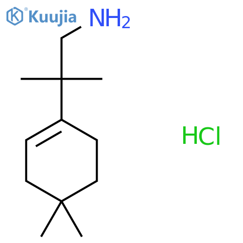 2-(4,4-Dimethylcyclohex-1-en-1-yl)-2-methylpropan-1-amine hydrochloride structure