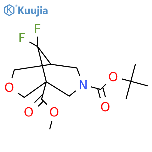 7-tert-butyl 1-methyl 9,9-difluoro-3-oxa-7-azabicyclo3.3.1nonane-1,7-dicarboxylate structure