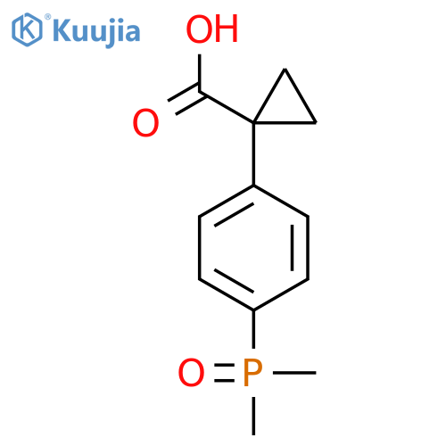 1-[4-(Dimethylphosphoryl)phenyl]cyclopropane-1-carboxylic acid structure