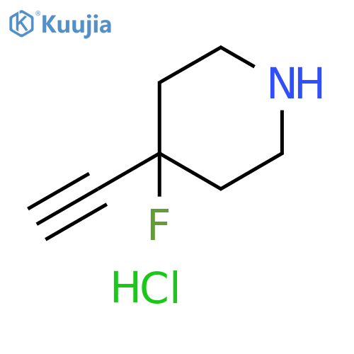 Piperidine, 4-ethynyl-4-fluoro-, hydrochloride (1:1) structure