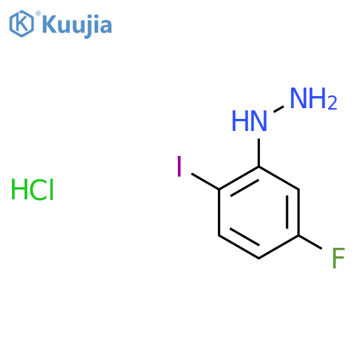 (5-Fluoro-2-iodophenyl)hydrazine hydrochloride structure