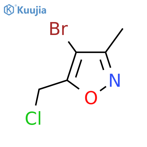 4-Bromo-5-(chloromethyl)-3-methyl-1,2-oxazole structure