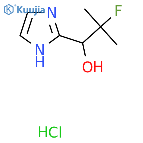 2-fluoro-1-(1H-imidazol-2-yl)-2-methylpropan-1-ol hydrochloride structure