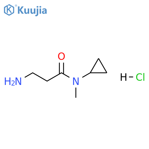 3-amino-N-cyclopropyl-N-methylpropanamide hydrochloride structure