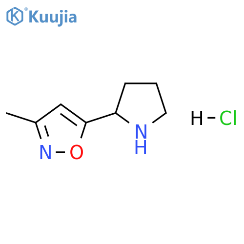 3-methyl-5-(pyrrolidin-2-yl)isoxazole hydrochloride structure