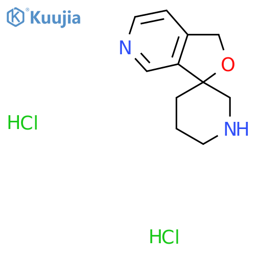 1H-spiro[furo[3,4-c]pyridine-3,3'-piperidine] dihydrochloride structure