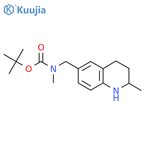 tert-butyl N-methyl-N-[(2-methyl-1,2,3,4-tetrahydroquinolin-6-yl)methyl]carbamate structure