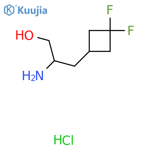 2-Amino-3-(3,3-difluorocyclobutyl)propan-1-ol hydrochloride structure