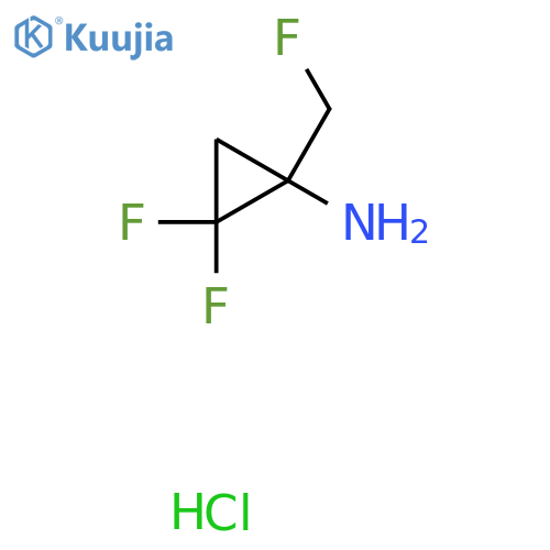 2,2-Difluoro-1-(fluoromethyl)cyclopropan-1-amine hydrochloride structure