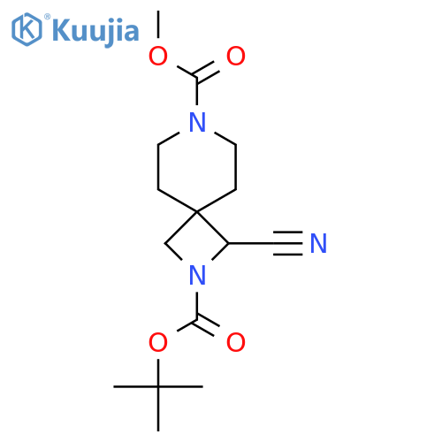 2-Tert-butyl 7-methyl 1-cyano-2,7-diazaspiro[3.5]nonane-2,7-dicarboxylate structure