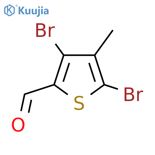 3,5-Dibromo-4-methylthiophene-2-carbaldehyde structure