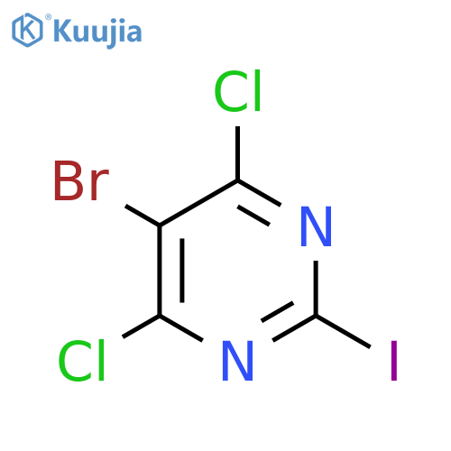 5-Bromo-4,6-dichloro-2-iodopyrimidine structure