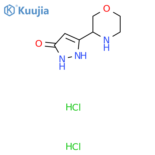 5-(morpholin-3-yl)-2,3-dihydro-1H-pyrazol-3-one dihydrochloride structure