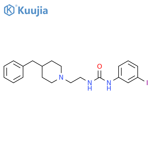 Urea, N-(3-iodophenyl)-N'-[2-[4-(phenylmethyl)-1-piperidinyl]ethyl]- structure
