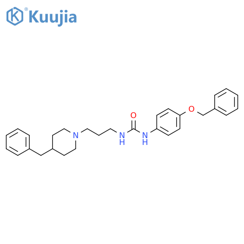 Urea,N-[4-(phenylmethoxy)phenyl]-N'-[3-[4-(phenylmethyl)-1-piperidinyl]propyl]- structure