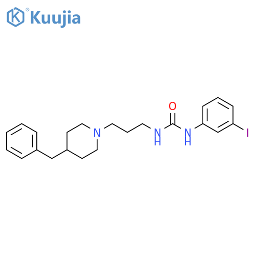 Urea, N-(3-iodophenyl)-N'-[3-[4-(phenylmethyl)-1-piperidinyl]propyl]- structure