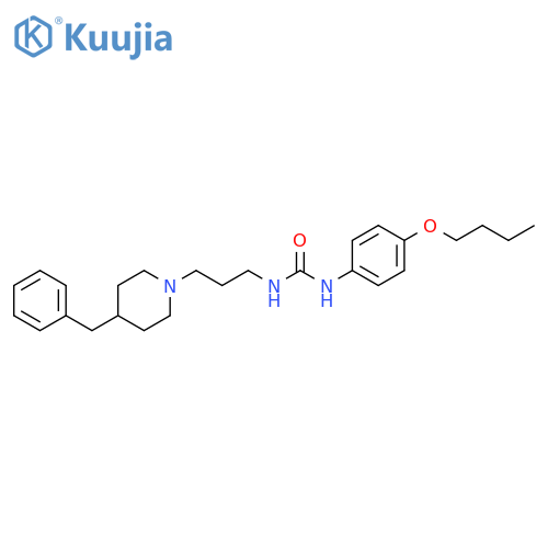 Urea, N-(4-butoxyphenyl)-N'-[3-[4-(phenylmethyl)-1-piperidinyl]propyl]- structure