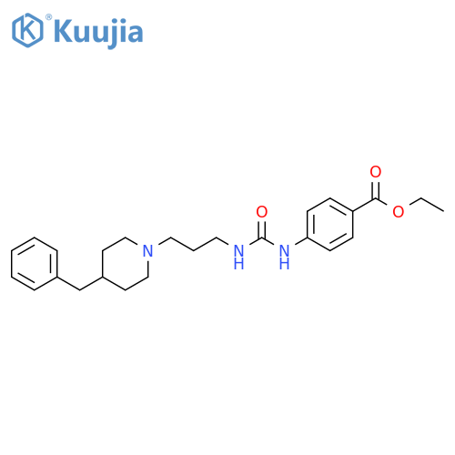 Benzoic acid,4-[[[[3-[4-(phenylmethyl)-1-piperidinyl]propyl]amino]carbonyl]amino]-,ethyl ester structure