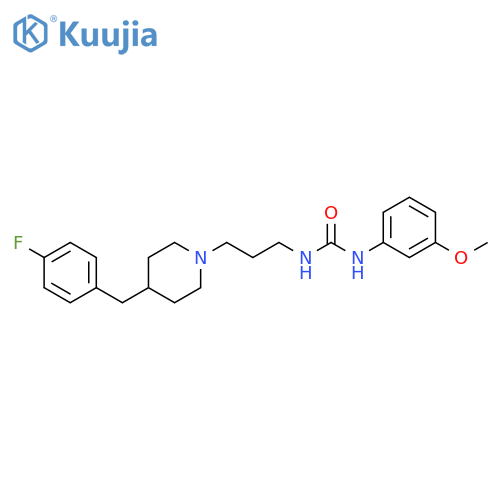 Urea,N-[3-[4-[(4-fluorophenyl)methyl]-1-piperidinyl]propyl]-N'-(3-methoxyphenyl)- structure