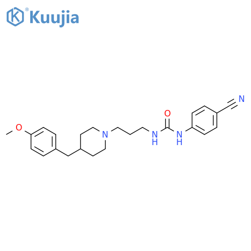 Urea,N-(4-cyanophenyl)-N'-[3-[4-[(4-methoxyphenyl)methyl]-1-piperidinyl]propyl]- structure