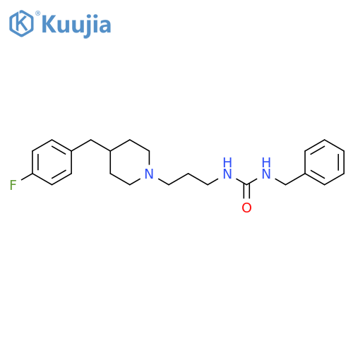Urea,N-[3-[4-[(4-fluorophenyl)methyl]-1-piperidinyl]propyl]-N'-(phenylmethyl)- structure