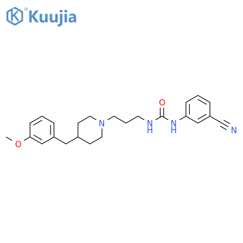 Urea,N-(3-cyanophenyl)-N'-[3-[4-[(3-methoxyphenyl)methyl]-1-piperidinyl]propyl]- structure