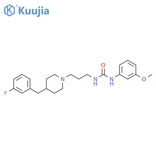 Urea,N-[3-[4-[(3-fluorophenyl)methyl]-1-piperidinyl]propyl]-N'-(3-methoxyphenyl)- structure