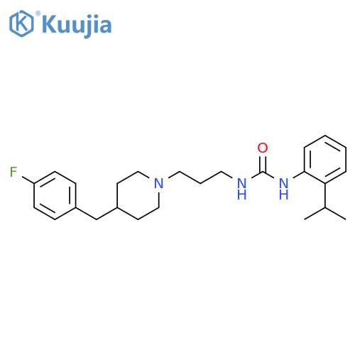 Urea,N-[3-[4-[(4-fluorophenyl)methyl]-1-piperidinyl]propyl]-N'-[2-(1-methylethyl)phenyl]- structure