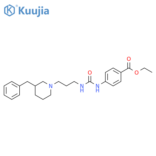 Benzoic acid,4-[[[[3-[3-(phenylmethyl)-1-piperidinyl]propyl]amino]carbonyl]amino]-,ethyl ester structure