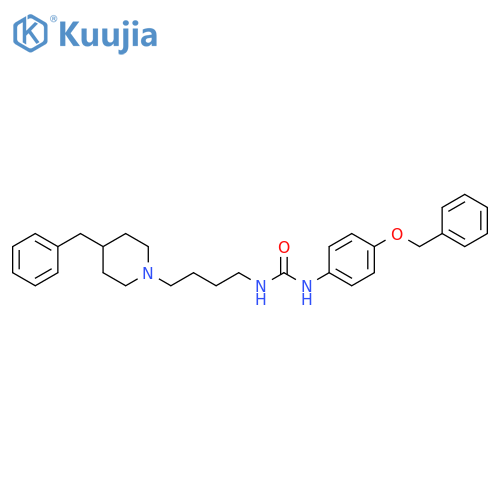 Urea,N-[4-(phenylmethoxy)phenyl]-N'-[4-[4-(phenylmethyl)-1-piperidinyl]butyl]- structure