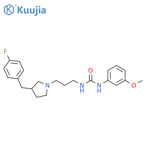 Urea,N-[3-[3-[(4-fluorophenyl)methyl]-1-pyrrolidinyl]propyl]-N'-(3-methoxyphenyl)- structure