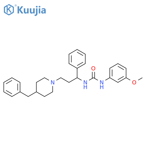 Urea,N-(3-methoxyphenyl)-N'-[1-phenyl-3-[4-(phenylmethyl)-1-piperidinyl]propyl]- structure