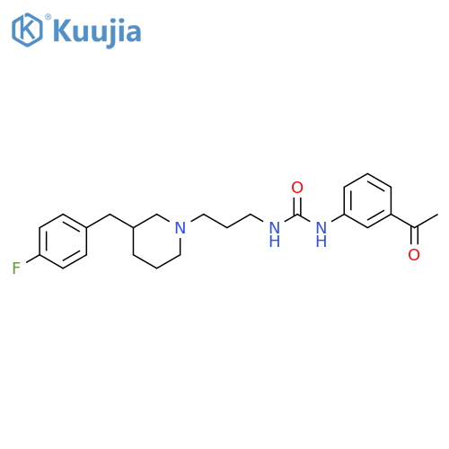 Urea,N-(3-acetylphenyl)-N'-[3-[3-[(4-fluorophenyl)methyl]-1-piperidinyl]propyl]- structure