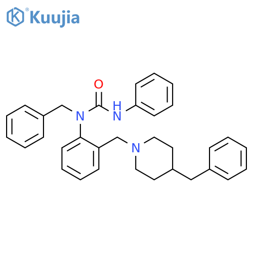 Urea,N'-phenyl-N-(phenylmethyl)-N-[2-[[4-(phenylmethyl)-1-piperidinyl]methyl]phenyl]- structure