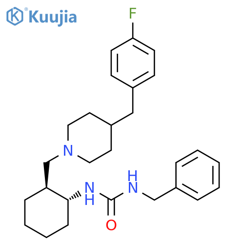 Urea,N-[(1R,2S)-2-[[4-[(4-fluorophenyl)methyl]-1-piperidinyl]methyl]cyclohexyl]-N'-(phenylmethyl)- structure