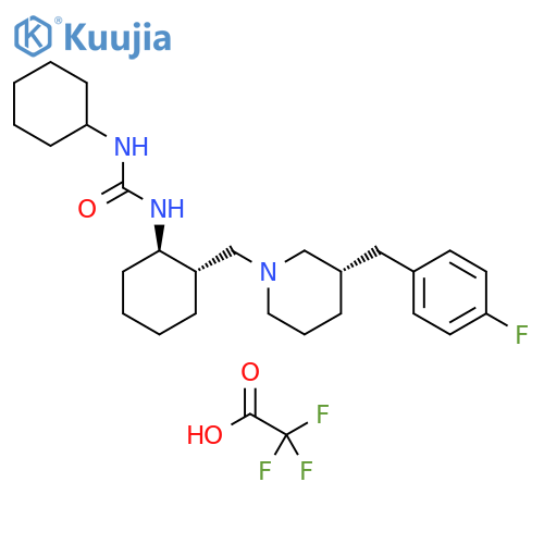 Urea, N-cyclohexyl-N'-[(1R,2S)-2-[[(3S)-3-[(4-fluorophenyl)methyl]-1-piperidinyl]methyl]cyclohexyl]-, 2,2,2-trifluoroacetate (1:1) structure