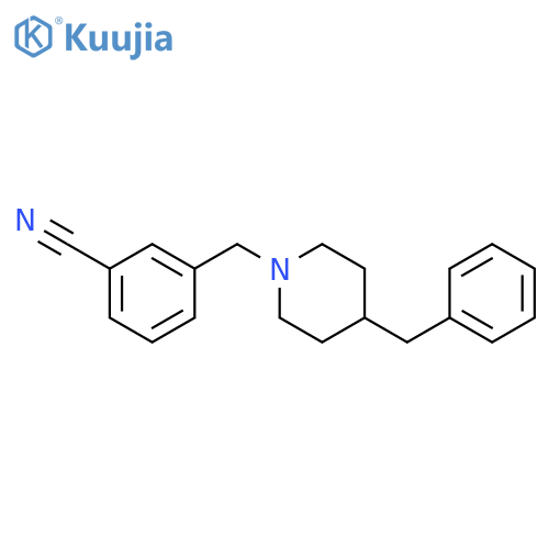 Benzonitrile, 3-[[4-(phenylmethyl)-1-piperidinyl]methyl]- structure