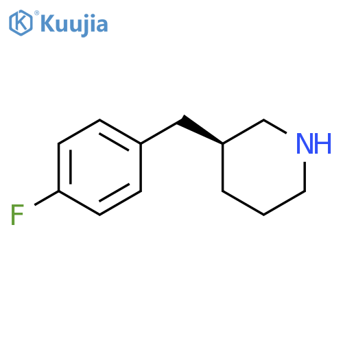 (3S)-3-[(4-fluorophenyl)methyl]piperidine structure