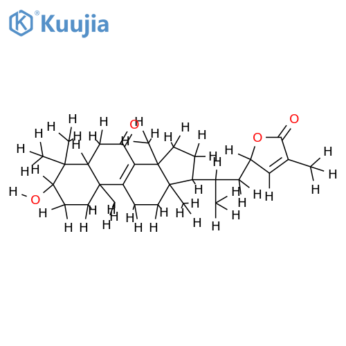 3alpha-hydroxy-7-oxolanosta-8,24-dien-26,23R-olide structure