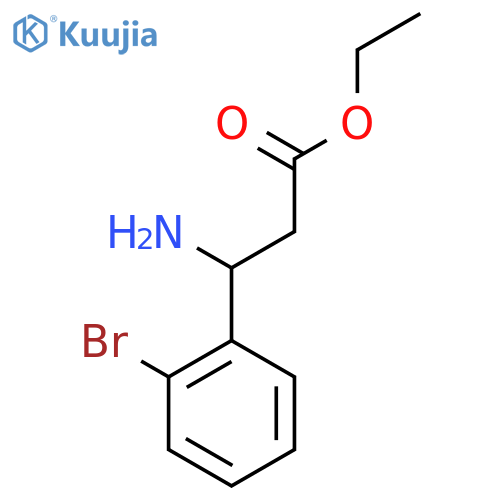 Ethyl 3-amino-3-(2-bromophenyl)propanoate structure