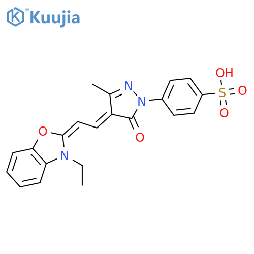 Benzenesulfonic acid,4-[4-[2-(3-ethyl-2(3H)-benzoxazolylidene)ethylidene]-4,5-dihydro-3-methyl-5-oxo-1H-pyrazol-1-yl]- structure