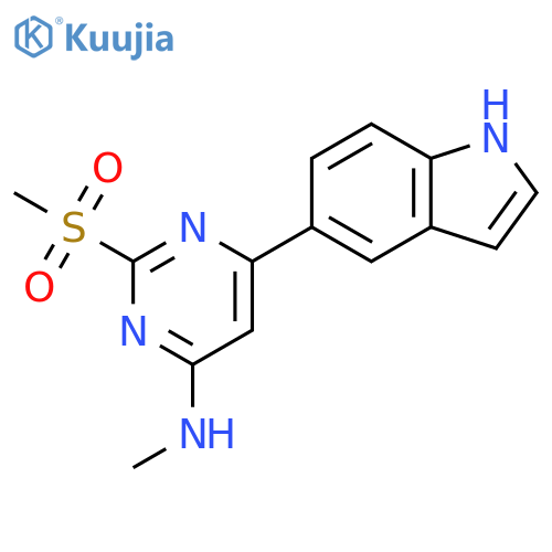 4-Pyrimidinamine, 6-(1H-indol-5-yl)-N-methyl-2-(methylsulfonyl)- structure