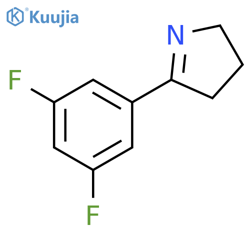 2H-Pyrrole, 5-(3,5-difluorophenyl)-3,4-dihydro- structure