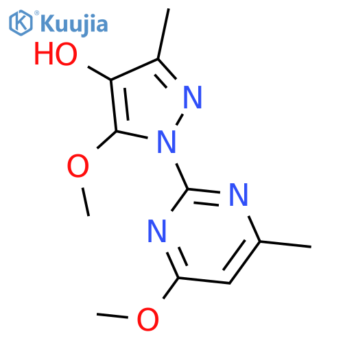 5-methoxy-1-(4-methoxy-6-methyl-pyrimidin-2-yl)-3-methyl-1H-pyrazol-4-ol structure