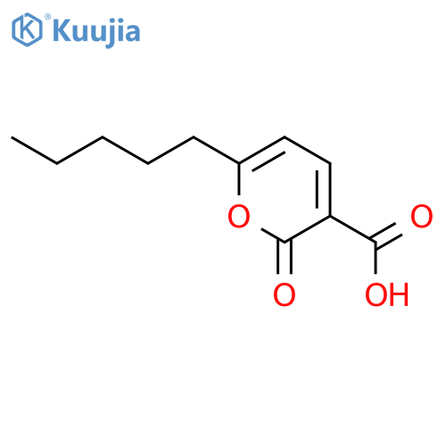 2-Oxo-6-pentyl-2H-pyran-3-carboxylic Acid structure