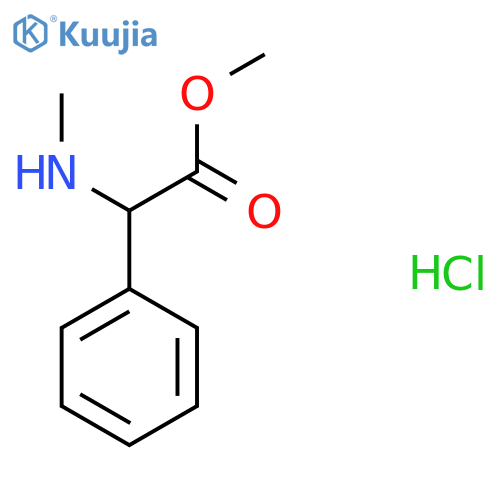 Methyl 2-(methylamino)-2-phenylacetate hydrochloride structure