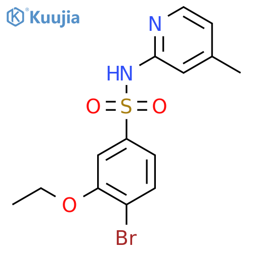 4-bromo-3-ethoxy-N-(4-methylpyridin-2-yl)benzene-1-sulfonamide structure