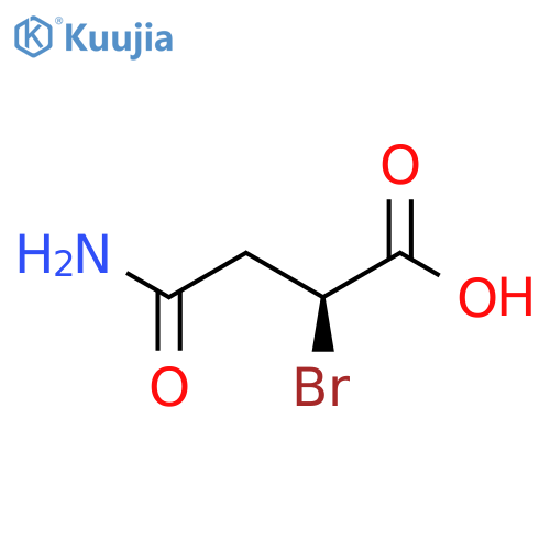 (2S)-2-Bromo-3-carbamoylpropanoic Acid structure