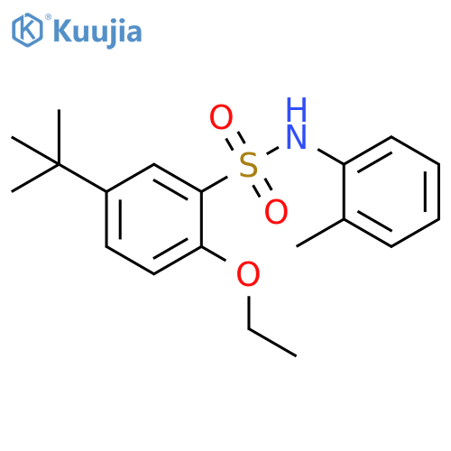5-tert-butyl-2-ethoxy-N-(2-methylphenyl)benzene-1-sulfonamide structure