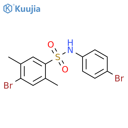 4-bromo-N-(4-bromophenyl)-2,5-dimethylbenzene-1-sulfonamide structure